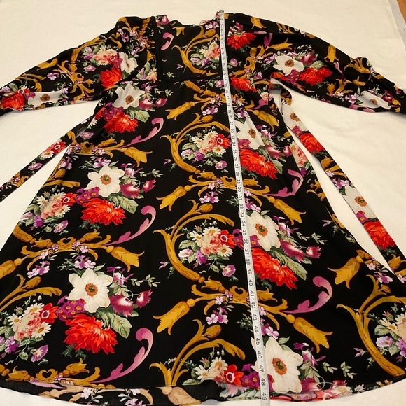 Floral Black Midi Dress - Picture 13 of 16